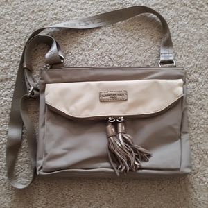 Lancaster Paris taupe Nylon crossbody bag